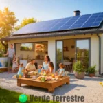 Casa moderna con paneles solares