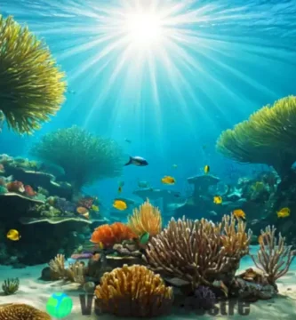 Ecosistema acuático vibrante con peces