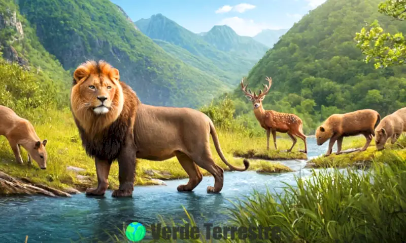 Ilustración de 15 mamíferos en sus hábitats naturales, mostrando la diversidad y texturas de su pelaje