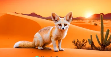 Ilustración vibrante de 20 animales del desierto del Sahara