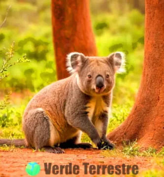 Escena ilustrada de marsupiales en un paisaje australiano