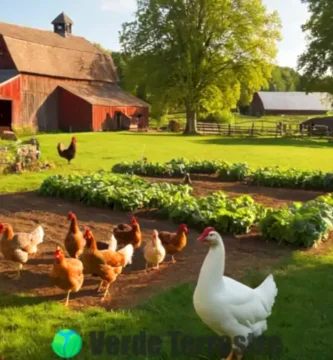 Aves de granja como gallinas