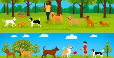 Línea de tiempo ilustrada del ciclo de vida de un perro