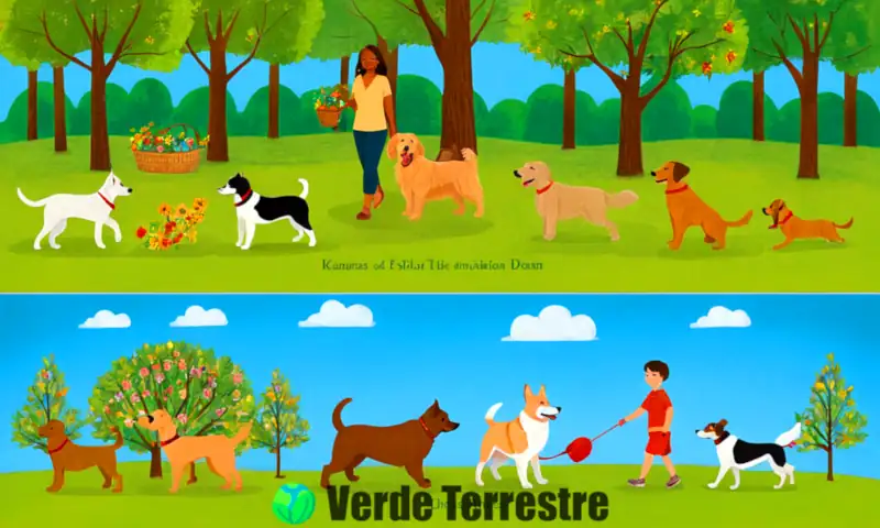 Línea de tiempo ilustrada del ciclo de vida de un perro