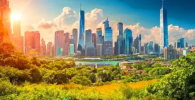 Collage de las 10 ciudades más calurosas del mundo en verano