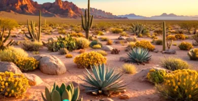 Ilustración de portada que muestra 25 plantas de desierto