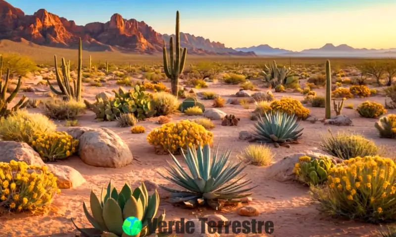 Ilustración de portada que muestra 25 plantas de desierto