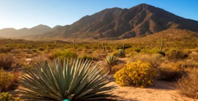 Ilustración colorida de los nueve ecosistemas de Baja California