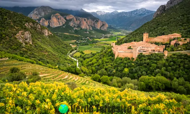 Paisaje vibrante de España que incluye montañas