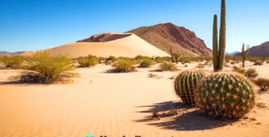 Paisaje desértico con dunas de arena