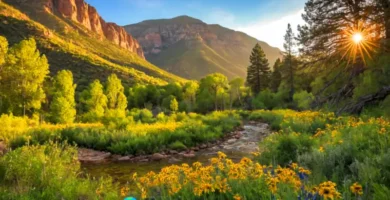 Paisaje vibrante de Durango con bosques verdes