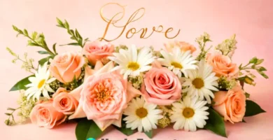 Ramo de flores coloridas con rosas