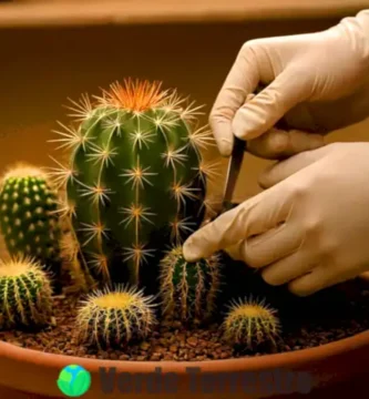 Cierre en el injerto de un cactus vibrante