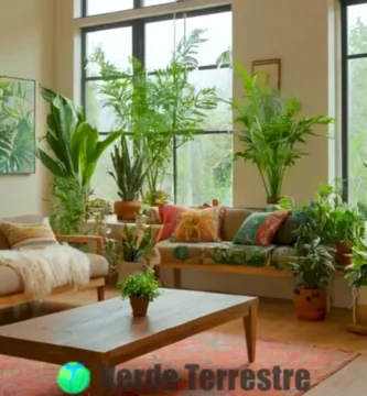 Sala acogedora con 24 plantas de interior coloridas y diversas