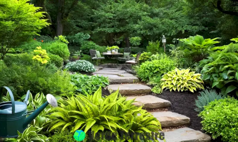 Portada de libro con plantas de sombra en un jardín oscuro