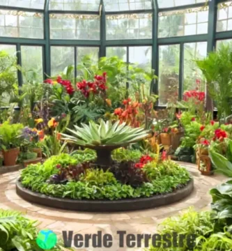 Colección de más de 50 plantas ornamentales en un jardín interior luminoso