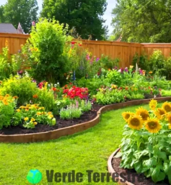 Jardín vibrante con 22 plantas de crecimiento rápido