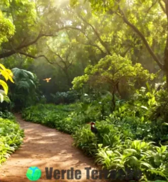 Reserva ecológica vibrante con flora y fauna diversa