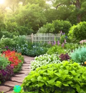 Jardín vibrante con 13 variedades de plantas de menta