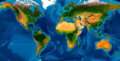 Mapa colorido de las zonas bioclimáticas de la Tierra
