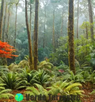 Collage de diversos tipos de bosques del mundo
